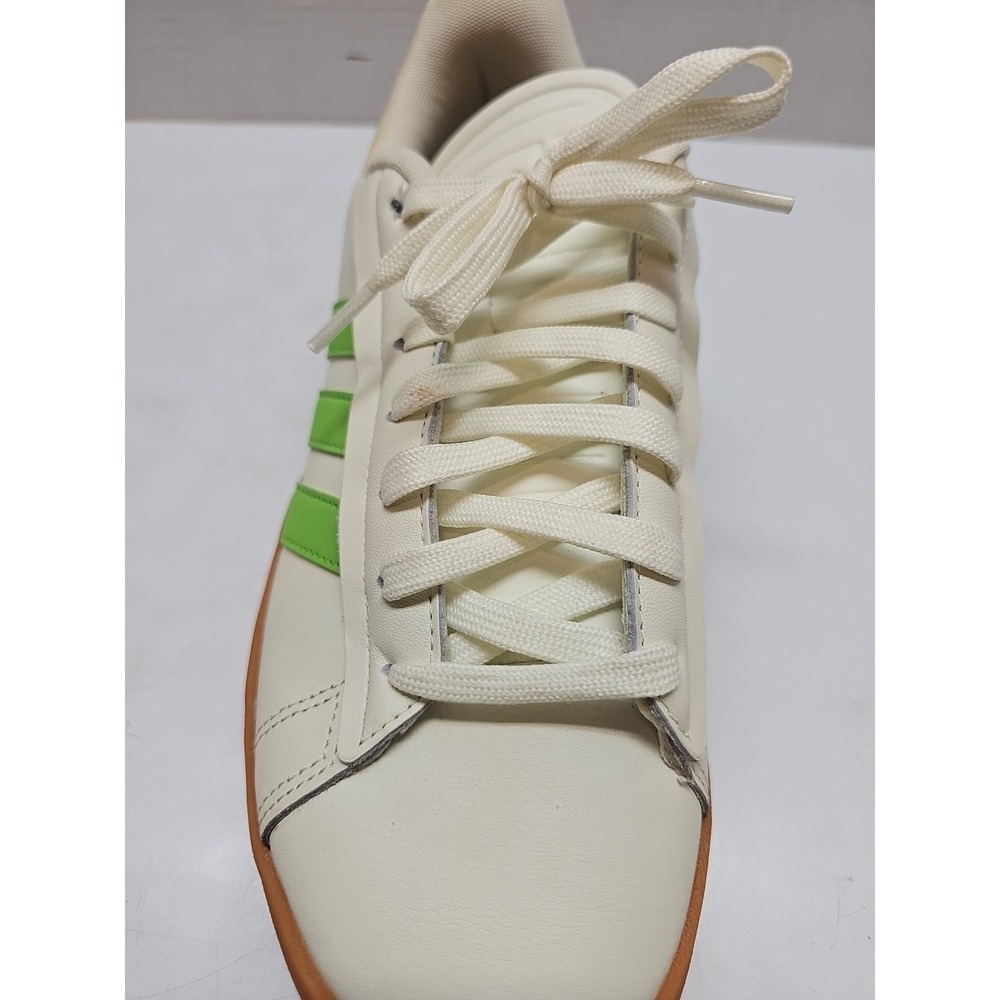 Women's Adidas Originals Grand Court Alpha Off-White/Semi Lucid Lime/Gum 11 - Picture 12 of 14